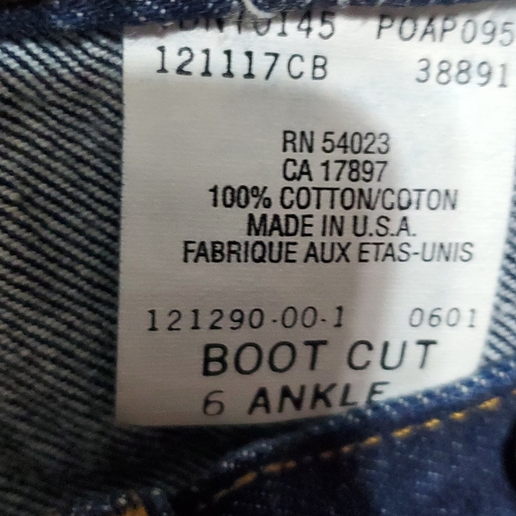 GAP Dark Blue Button Fly Women's Bootcut Ankle Jeans 100% Cotton Size 6 - Picture 8 of 9